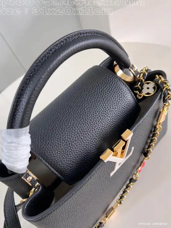 Official oldcobbler BB-31.5*20*11CM VUITTON CAPUCINES LOUIS 0517